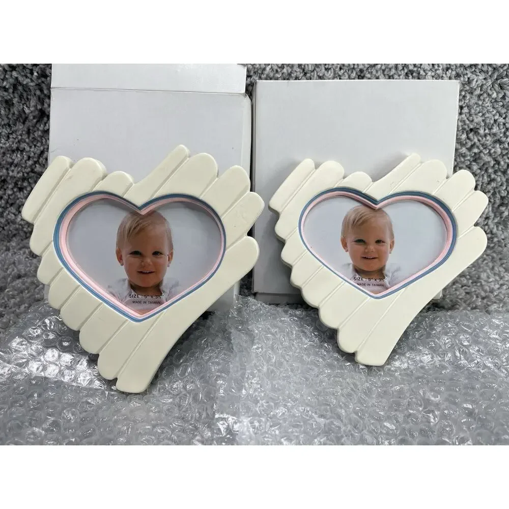 Heart Shaped Picture Frames Photo Bundle Set Of 2 Size 5